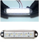 LED Όγκου Χρωμιωμένο με 6 LED 12V / 24V IP68 Λευκό 132mm х 46mm