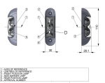 LED Όγκου Φιμέ Τριπλό 12V / 24V Λευκό / Κόκκινο / Πορτοκαλί 110mm x 30mm