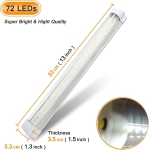 LED Φωτιστικο Οροφης 72 LED Ψυχρο Λευκο 12V με Διακόπτη ON/OFF 33cm x 3.3cm x 3.5cm