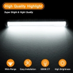 LED Φωτιστικο Οροφης 72 LED Ψυχρο Λευκο 12V με Διακόπτη ON/OFF 33cm x 3.3cm x 3.5cm