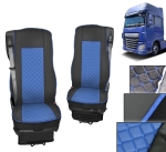 Σετ Καλύμματα Φορτηγού 2τμχ. για DAF XF 106 Μπλέ Οικολογικό Δέρμα