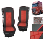 Σετ Καλύμματα Φορτηγού 2τμχ. για DAF XF 106 Κόκκινο Οικολογικό Δέρμα