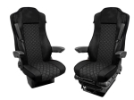 Σετ Καλύμματα Φορτηγού 2τμχ. για MERCEDES ACTROS MP3 / MP4 2015 - 2020 Μαύρο Οικολογικό Δέρμα