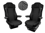 Σετ Καλύμματα Φορτηγού 2τμχ. για MERCEDES ACTROS MP3 / MP4 2015 - 2020 Μαύρο Οικολογικό Δέρμα