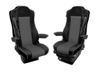 Σετ Καλύμματα Φορτηγού 2τμχ. για MERCEDES ACTROS MP3 / MP4 2015 - 2020 Γκρί Οικολογικό Δέρμα