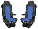 Σετ Καλύμματα Φορτηγού 2τμχ. για IVECO STRALIS S-WAY 2021 Μπλέ Οικολογικό Δέρμα