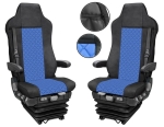 Σετ Καλύμματα Φορτηγού 2τμχ. για IVECO STRALIS S-WAY 2021 Μπλέ Οικολογικό Δέρμα