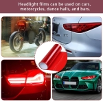 Αυτοκόλλητη Διάφανη Μεμβράνη για Φανάρια Αυτοκινήτου 30cm X 10m σε Κόκκινο Χρώμα 1 Τεμάχιο