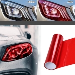 Αυτοκόλλητη Διάφανη Μεμβράνη για Φανάρια Αυτοκινήτου 30cm X 10m σε Κόκκινο Χρώμα 1 Τεμάχιο