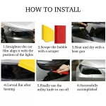 Αυτοκόλλητη Διάφανη Μεμβράνη για Φανάρια Αυτοκινήτου 30cm X 10m σε Διάφανο Χρώμα 1 Τεμάχιο