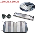 Ηλιοπροστασία Παρμπρίζ Αυτοκινήτου Εσωτερική με Βεντούζα 150cm x 80cm