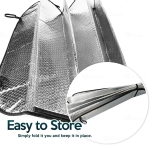 Ηλιοπροστασία Παρμπρίζ Αυτοκινήτου Εσωτερική με Βεντούζα 150cm x 80cm