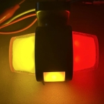 Σετ LED Όγκου NEON Κερατάκια Τριπλά 12V / 24V IP67 Πορτοκαλί / Πορτοκαλί / Κόκκινό 76mm x 76mm x 92mm