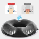 Μαξιλαράκι Ανατομικό Καθίσματος και Καρέκλας Κατάλληλο για Αιμορροΐδες και Εγκυμοσύνη Memory Foam 45cm x 41cm x 7.5cm Μαύρο