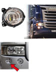 Προβολάκι Ομίχλης Δεξιό LED Λευκό για Scania P / G / R / T 2004 - 2017 E9