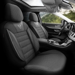 Σετ Καλύμματα Αυτοκινήτου Otom Toro Design Universal Βαμβακερό Ύφασμα και Δερματίνη Εμπρός και Πίσω 11 Τεμαχίων Μαύρο