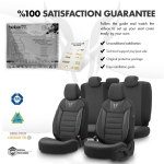 Σετ Καλύμματα Αυτοκινήτου Otom Toro Design Universal Βαμβακερό Ύφασμα και Δερματίνη Εμπρός και Πίσω 11 Τεμαχίων Μαύρο