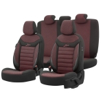 Σετ Καλύμματα Αυτοκινήτου Otom Line Design Orthopedic Extra Support Universal Βαμβακερό Ύφασμα Εμπρός και Πίσω 11 Τεμαχίων Κόκκινο - Μαύρο