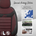 Σετ Καλύμματα Αυτοκινήτου Otom Line Design Orthopedic Extra Support Universal Βαμβακερό Ύφασμα Εμπρός και Πίσω 11 Τεμαχίων Κόκκινο - Μαύρο