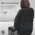 Σετ Καλύμματα Αυτοκινήτου Otom Line Design Orthopedic Extra Support Universal Βαμβακερό Ύφασμα Εμπρός και Πίσω 11 Τεμαχίων Κόκκινο - Μαύρο