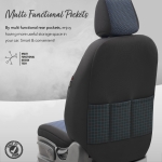 Σετ Καλύμματα Αυτοκινήτου Otom Line Design Orthopedic Extra Support Universal Βαμβακερό Ύφασμα Εμπρός και Πίσω 11 Τεμαχίων Μπλέ - Μαύρο