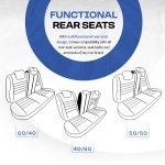 Σετ Καλύμματα Αυτοκινήτου Otom GTI Sports Design Universal Βαμβακερό Ύφασμα και Δερματίνη Εμπρός και Πίσω 11 Τεμαχίων Μαύρο - Μπλέ