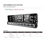 LED Μπάρα 54cm με Βάση 100Watt 12500lm 10-30 Volt DC Ψυχρό Λευκό / Πορτοκαλί για Τοποθέτηση στην Πινακίδα του Αυτοκινήτου E-Mark