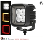 LED Προβολέας 10-30 Volt Υψηλής Ισχύος 32W Λευκό / DRL Πορτοκαλί / Κόκκινο 84.9mm x 84.9mm x 60.6mm IP68 E-mark E9