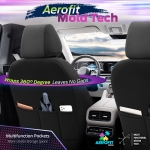 Σετ Καλύμματα Αυτοκινήτου Otom Carbon Design Universal Βαμβακερό Ύφασμα και Δερματίνη Εμπρός και Πίσω 11 Τεμαχίων Μαύρο / Κόκκινο