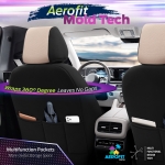 Σετ Καλύμματα Αυτοκινήτου Otom Carbon Design Universal Βαμβακερό Ύφασμα και Δερματίνη Εμπρός και Πίσω 11 Τεμαχίων Μπέζ