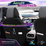 Σετ Καλύμματα Αυτοκινήτου Otom Carbon Design Universal Βαμβακερό Ύφασμα και Δερματίνη Εμπρός και Πίσω 11 Τεμαχίων Γκρί