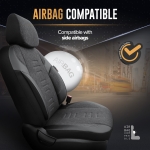 Σετ Καλύμματα Αυτοκινήτου Otom Throne Universal Λινό Ύφασμα Rachel και Δερματίνη Εμπρός και Πίσω 11 Τεμαχίων Μαύρο