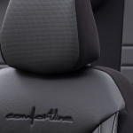 Σετ Καλύμματα Αυτοκινήτου Otom Comfortline Design Universal Ύφασμα Sued και Δερματίνη Εμπρός και Πίσω 11 Τεμαχίων Μαύρο