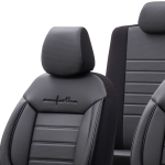 Σετ Καλύμματα Αυτοκινήτου Otom Comfortline Design Universal Ύφασμα Sued και Δερματίνη Εμπρός και Πίσω 11 Τεμαχίων Μαύρο