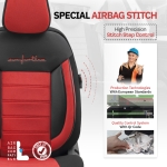Σετ Καλύμματα Αυτοκινήτου Otom Comfortline Design Universal Ύφασμα Sued και Δερματίνη Εμπρός και Πίσω 11 Τεμαχίων Κόκκινο / Μαύρο