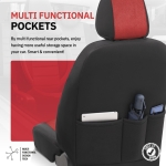 Σετ Καλύμματα Αυτοκινήτου Otom Comfortline Design Universal Ύφασμα Sued και Δερματίνη Εμπρός και Πίσω 11 Τεμαχίων Κόκκινο / Μαύρο