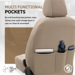 Σετ Καλύμματα Αυτοκινήτου Otom Comfortline Design Universal Ύφασμα Sued και Δερματίνη Εμπρός και Πίσω 11 Τεμαχίων Μπέζ