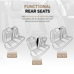 Σετ Καλύμματα Αυτοκινήτου Otom Comfortline Design Universal Ύφασμα Sued και Δερματίνη Εμπρός και Πίσω 11 Τεμαχίων Μπέζ