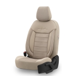 Σετ Καλύμματα Αυτοκινήτου Otom Comfortline Design Universal Ύφασμα Sued και Δερματίνη Εμπρός και Πίσω 11 Τεμαχίων Μπέζ