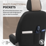 Σετ Καλύμματα Αυτοκινήτου Otom Comfortline Design Universal Ύφασμα Sued και Δερματίνη Εμπρός και Πίσω 11 Τεμαχίων Μαύρο / Μπέζ