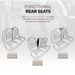Σετ Καλύμματα Αυτοκινήτου Otom Comfortline Design Universal Ύφασμα Sued και Δερματίνη Εμπρός και Πίσω 11 Τεμαχίων Μαύρο / Μπέζ