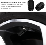 Καπάκια Βαλβίδων Αλουμινίου Μαύρα 4τμχ.