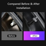 Καπάκια Βαλβίδων Αλουμινίου Μαύρα 4τμχ.