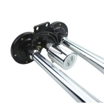 Αεροκόρνα Φωτιζόμενη Διπλή 12V / 24V Επιχρωμιωμένη