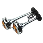 Αεροκόρνα Φωτιζόμενη Διπλή 12V / 24V Επιχρωμιωμένη