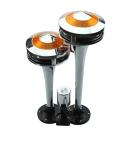 Αεροκόρνα Φωτιζόμενη Διπλή 12V / 24V Επιχρωμιωμένη