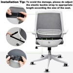 Μαξιλαράκι Ανατομικό Καθίσματος και Καρέκλας Memory Foam 47cm x 42cm x 8cm Μαύρο με Ζώνη