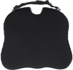 Μαξιλαράκι Ανατομικό Καθίσματος και Καρέκλας Memory Foam 47cm x 42cm x 8cm Μαύρο με Ζώνη