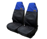 Σετ 2 Τεμάχια Αδιάβροχων Προστατευτικών Καθισμάτων Αυτοκινήτου Μαύρο - Μπλέ