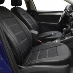 Δερμάτινη Ταπετσαρία με Φερμουάρ Σετ 10 Τεμάχια Μαύρο / Λευκό